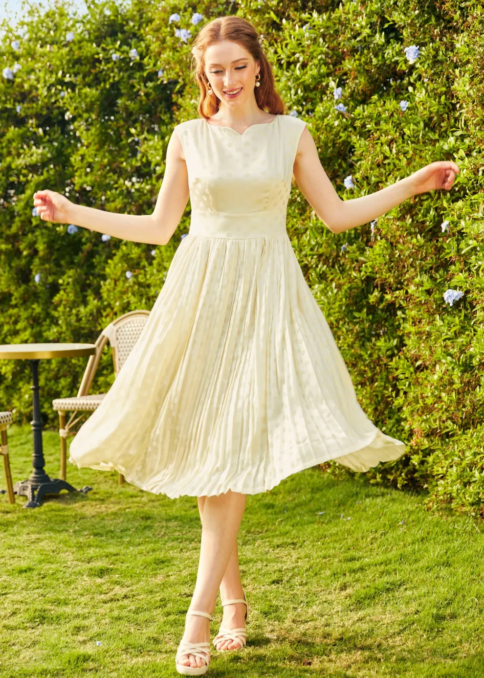 Always In My Dots Fit and Flare Dress