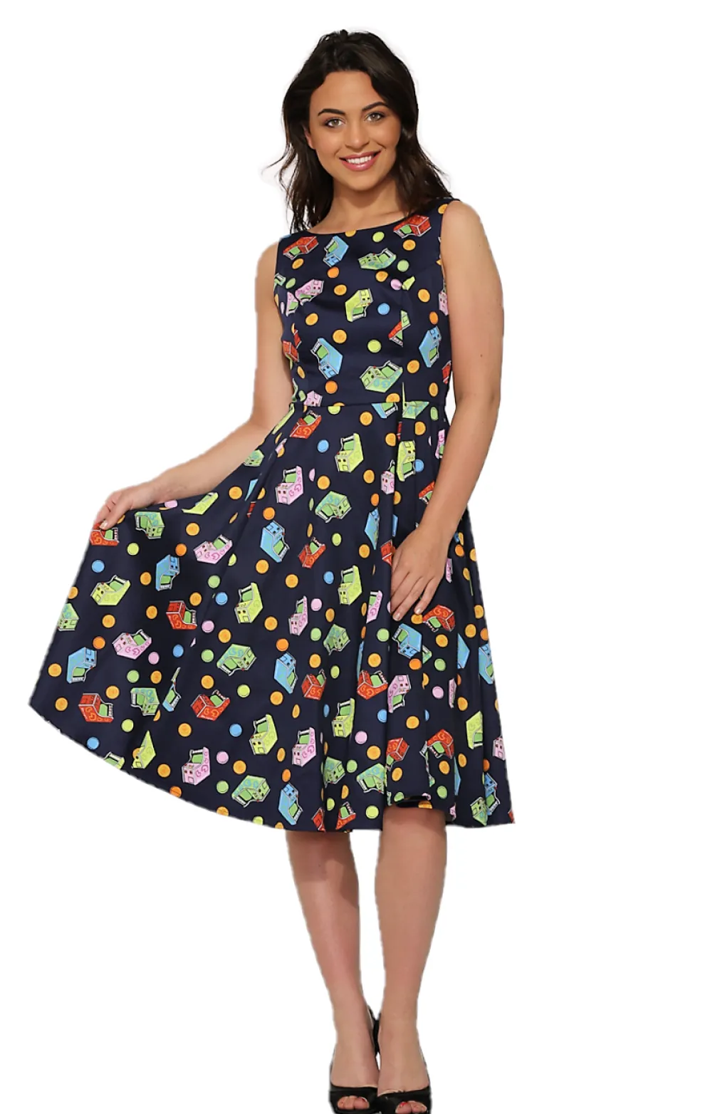 Archade Amusement Navy Swing Dress