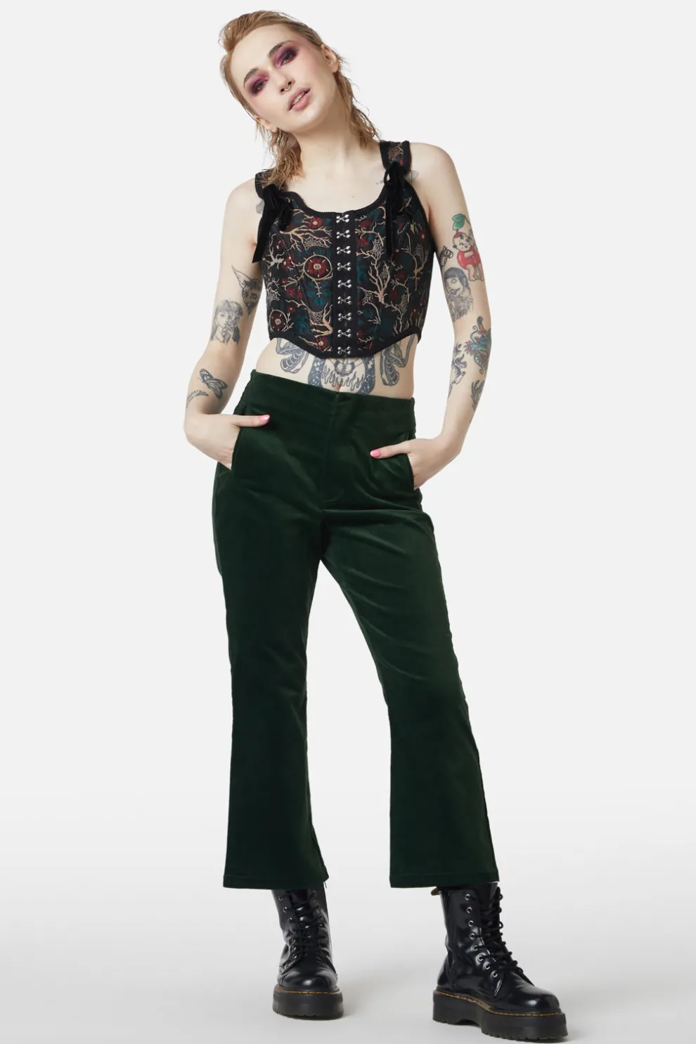 At The Alter Velvet Kick Flares