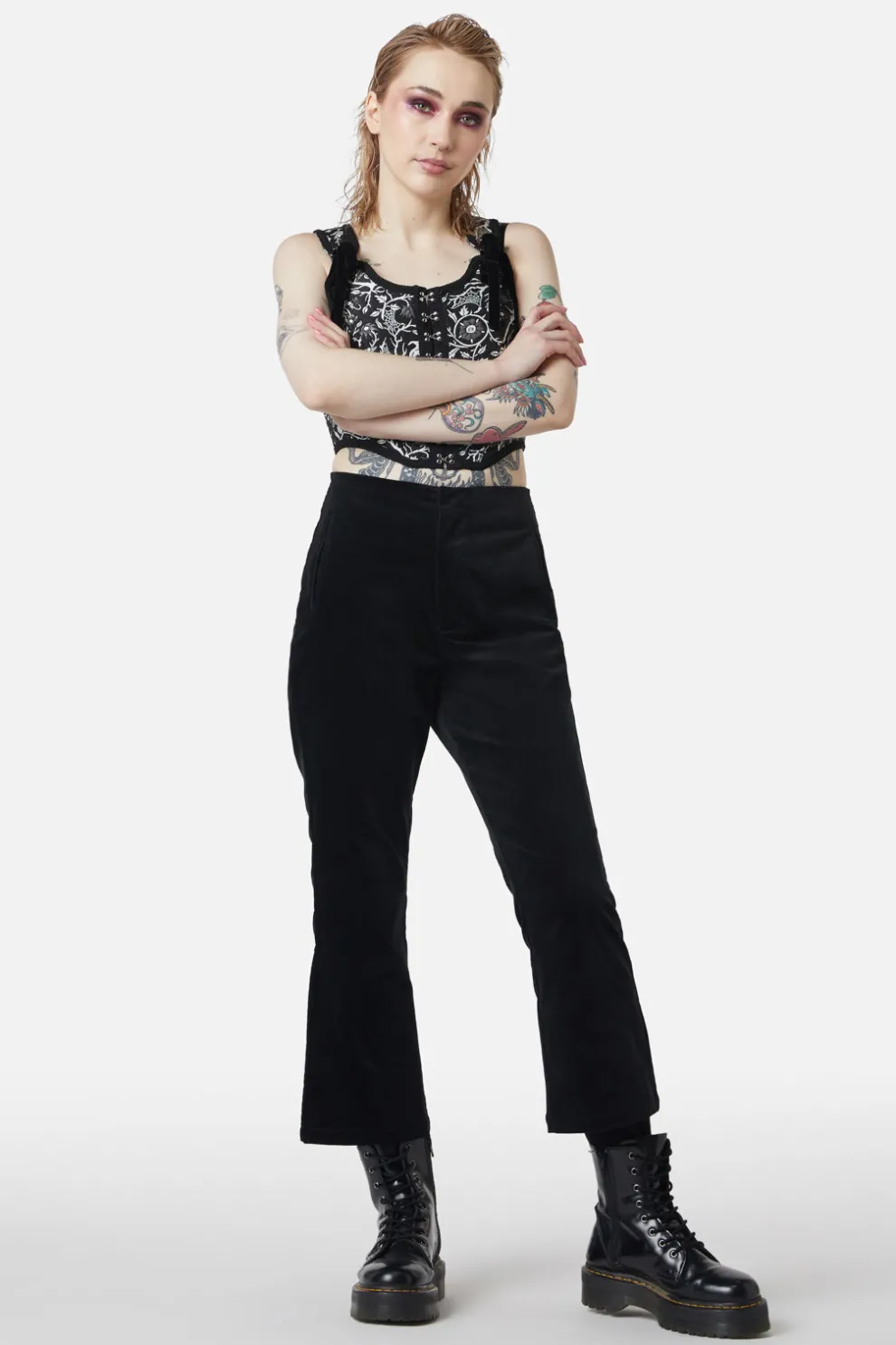 At The Alter Velvet Kick Flares