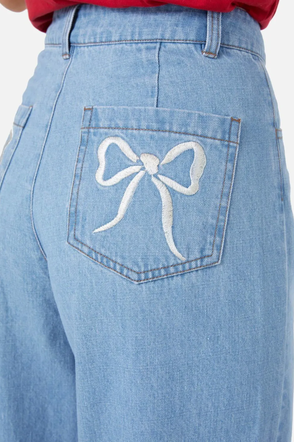 Beautiful Bows Embroidered Jean