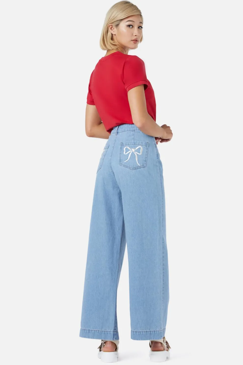 Beautiful Bows Embroidered Jean