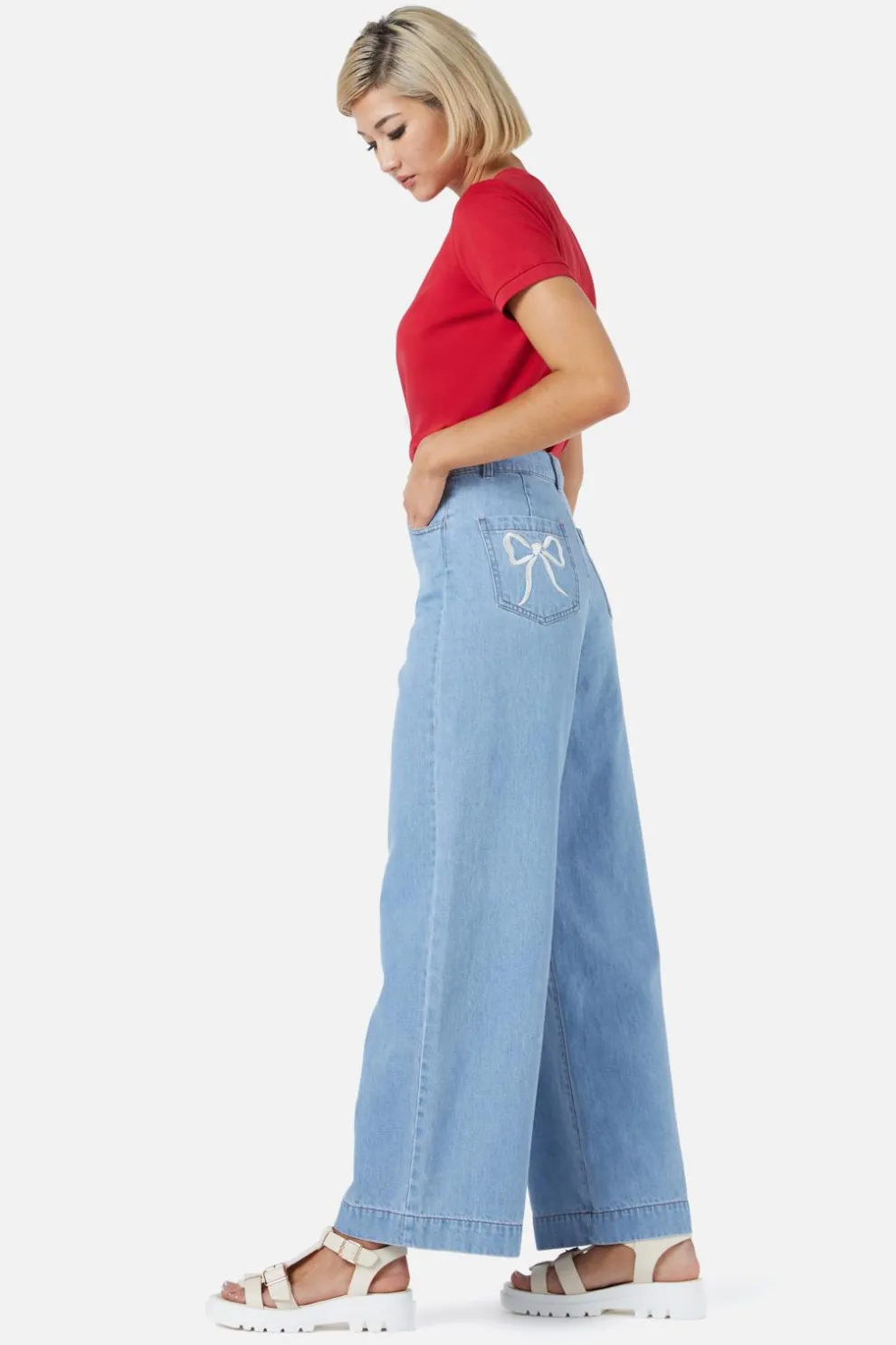 Beautiful Bows Embroidered Jean