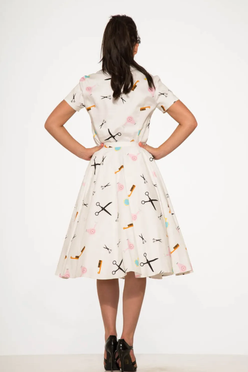 Beauty Salon Top and Swing Skirt