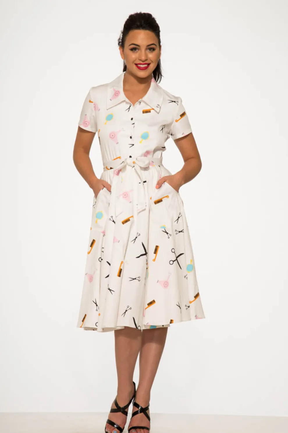 Beauty Salon Top and Swing Skirt