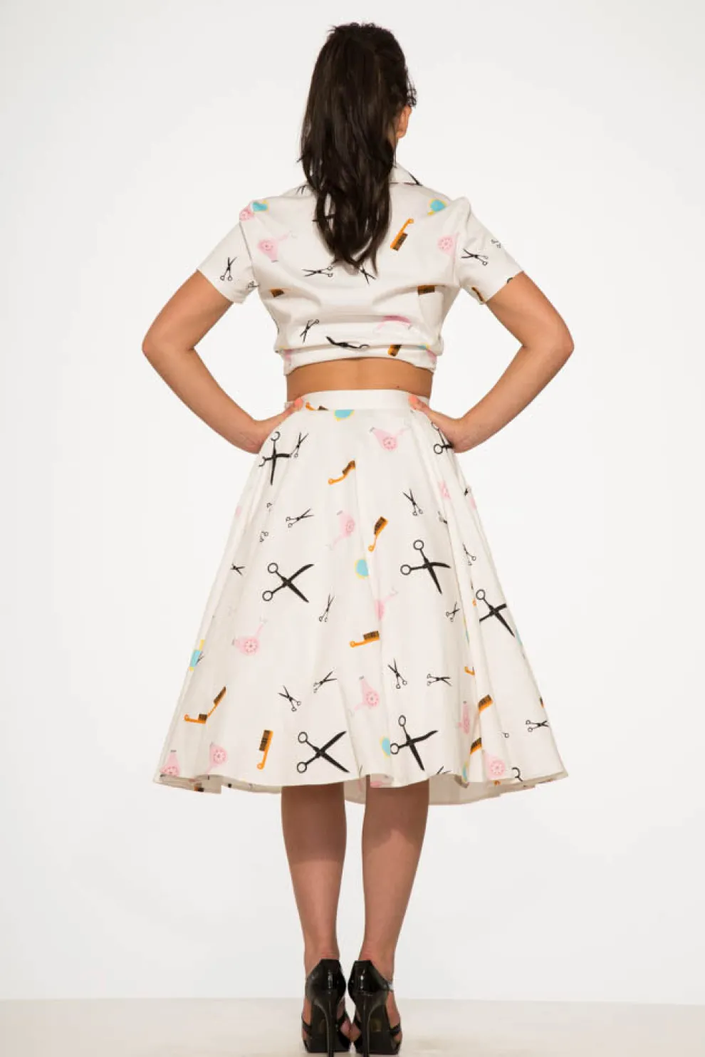 Beauty Salon Top and Swing Skirt