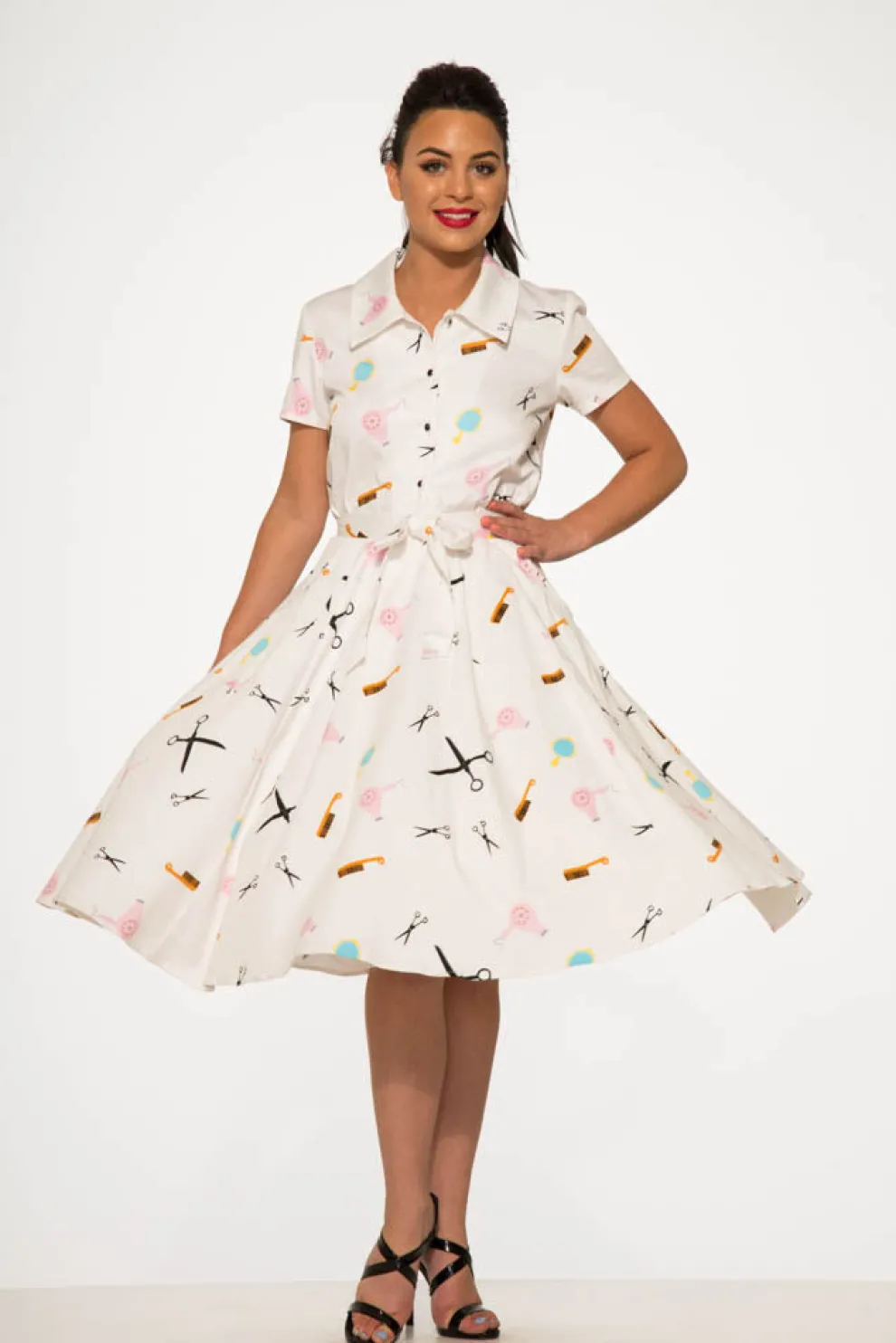 Beauty Salon Top and Swing Skirt