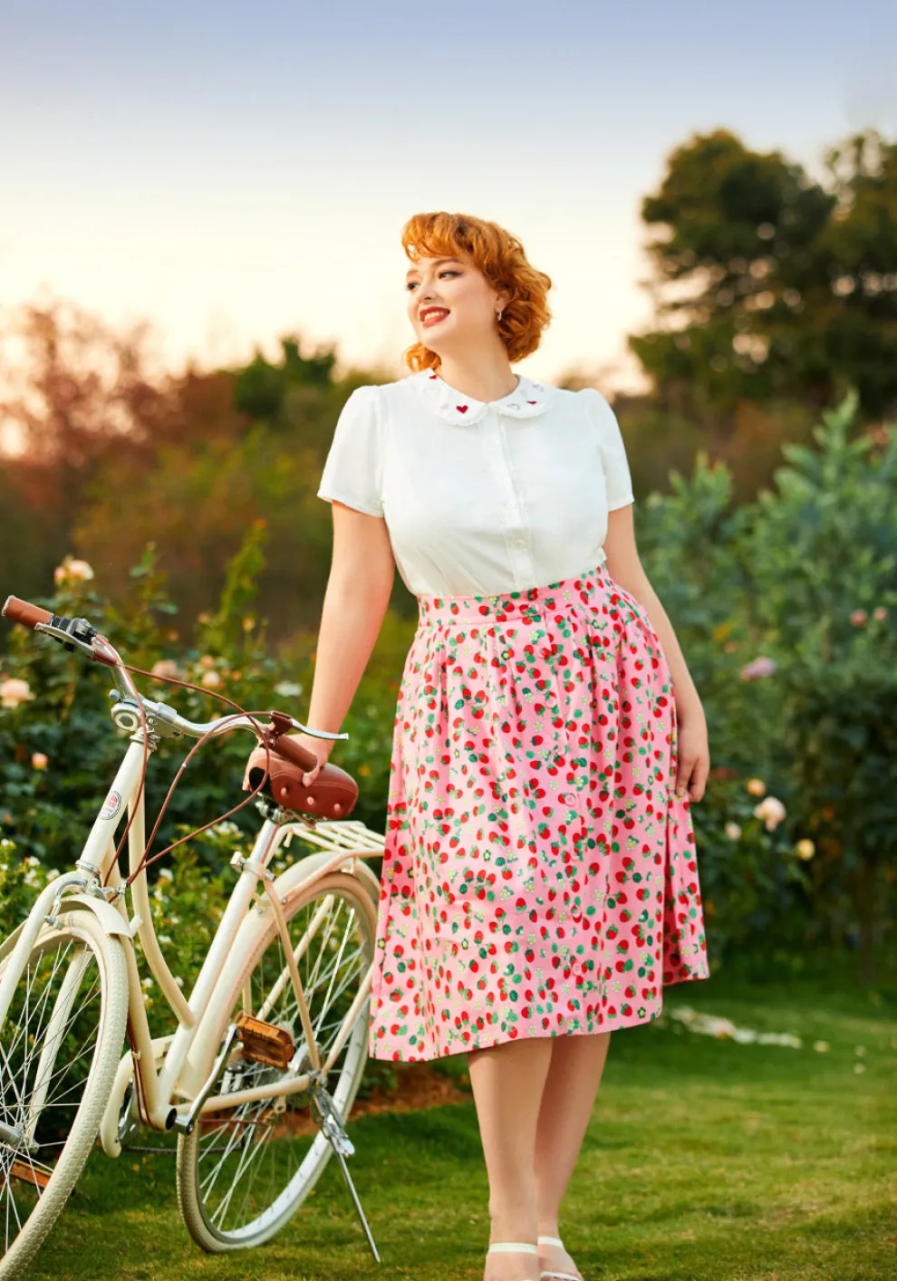 Berries & Blossoms A-Line Skirt
