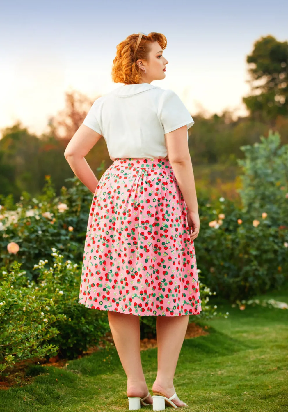 Berries & Blossoms A-Line Skirt