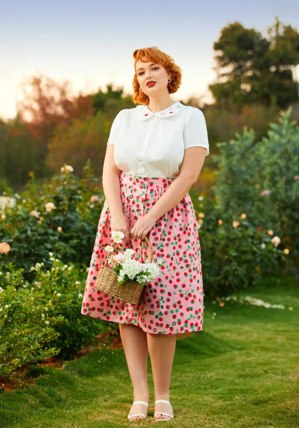 Berries & Blossoms A-Line Skirt