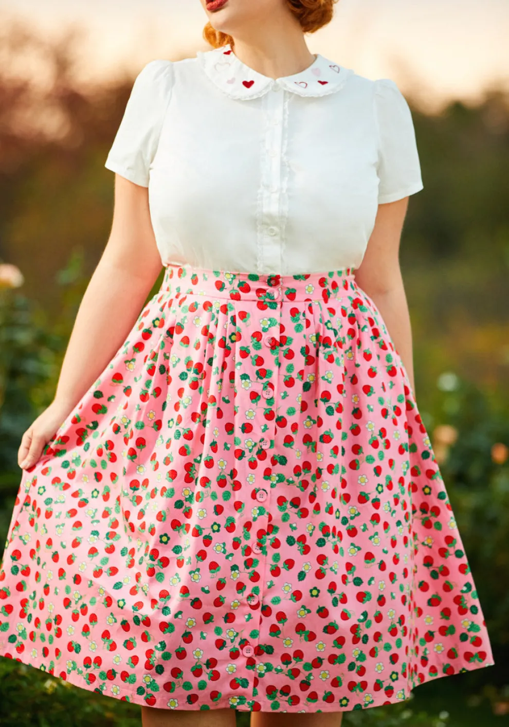 Berries & Blossoms A-Line Skirt