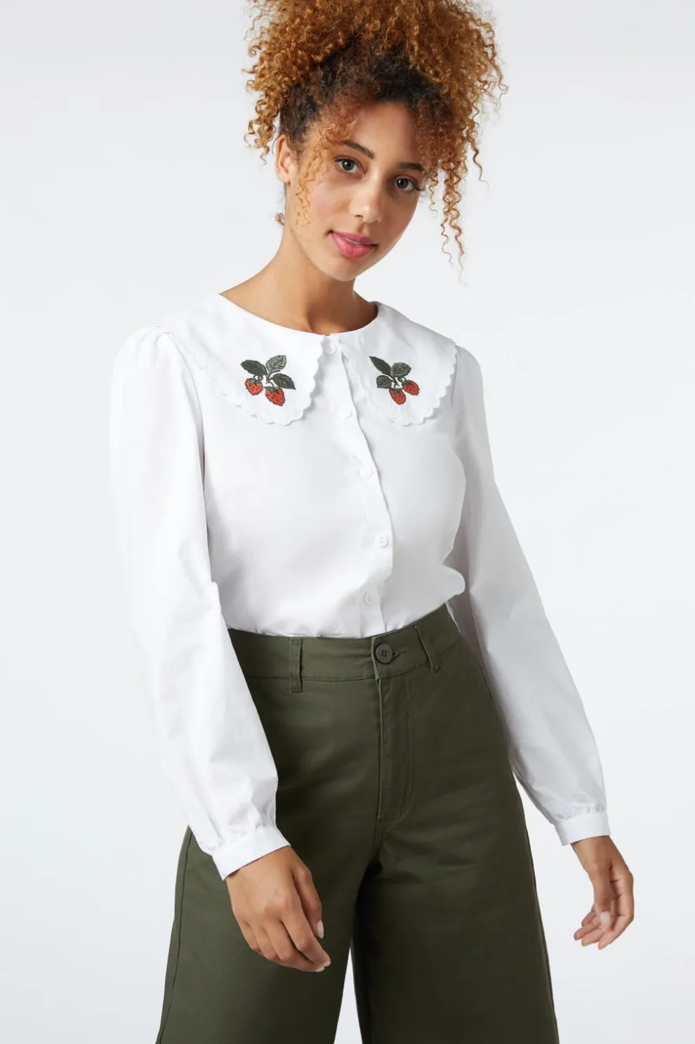Berry Embroidered Blouse