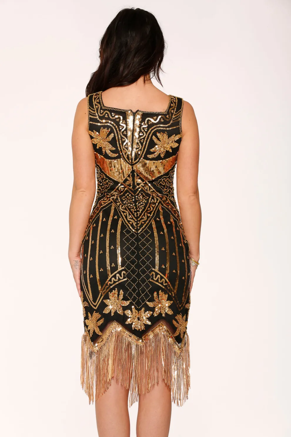 Black & Gold Flapper Dress