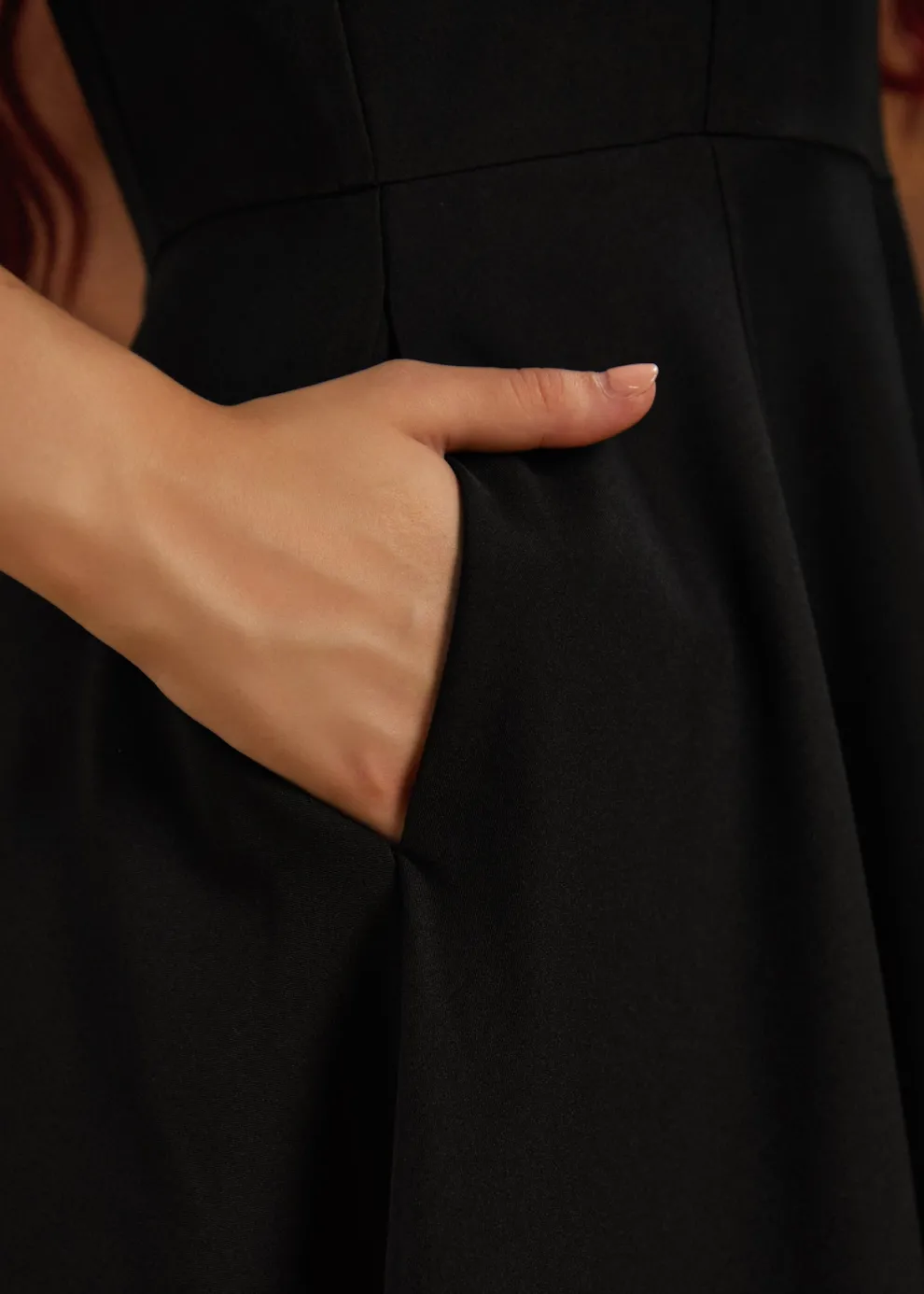 Black Bat Embroidered Swing Dress