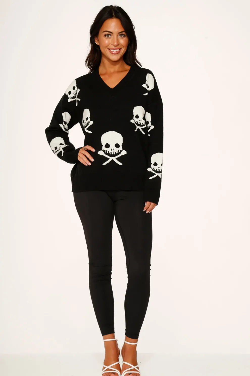 Black Skulls Sweater