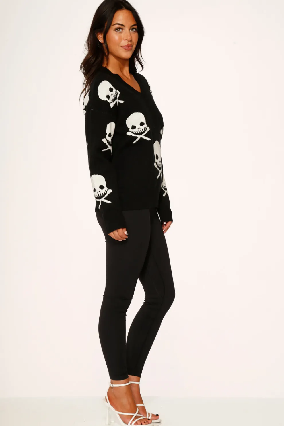 Black Skulls Sweater