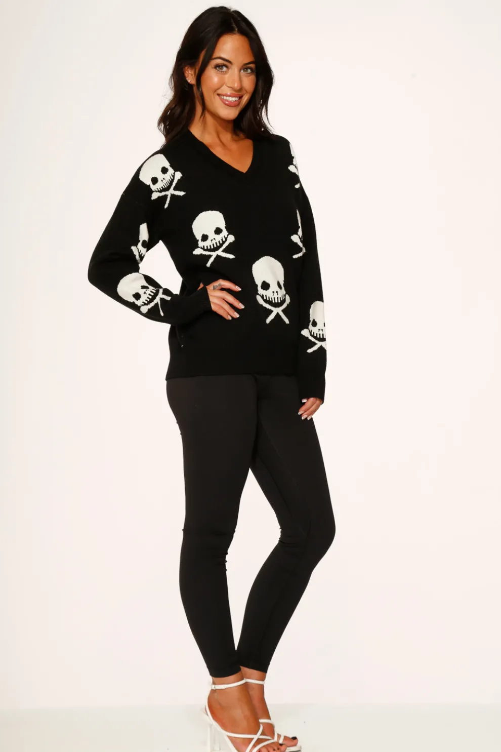 Black Skulls Sweater