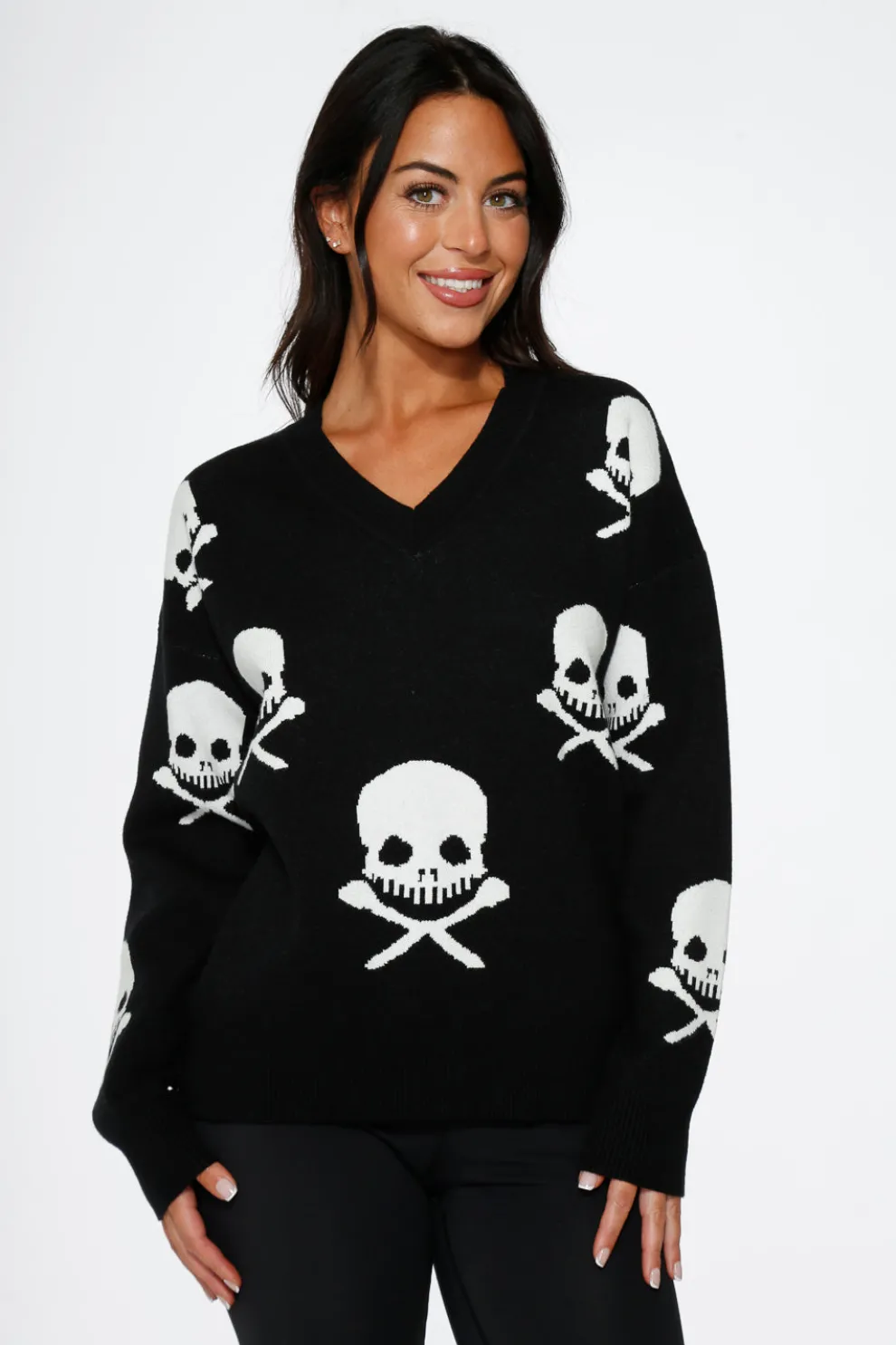 Black Skulls Sweater