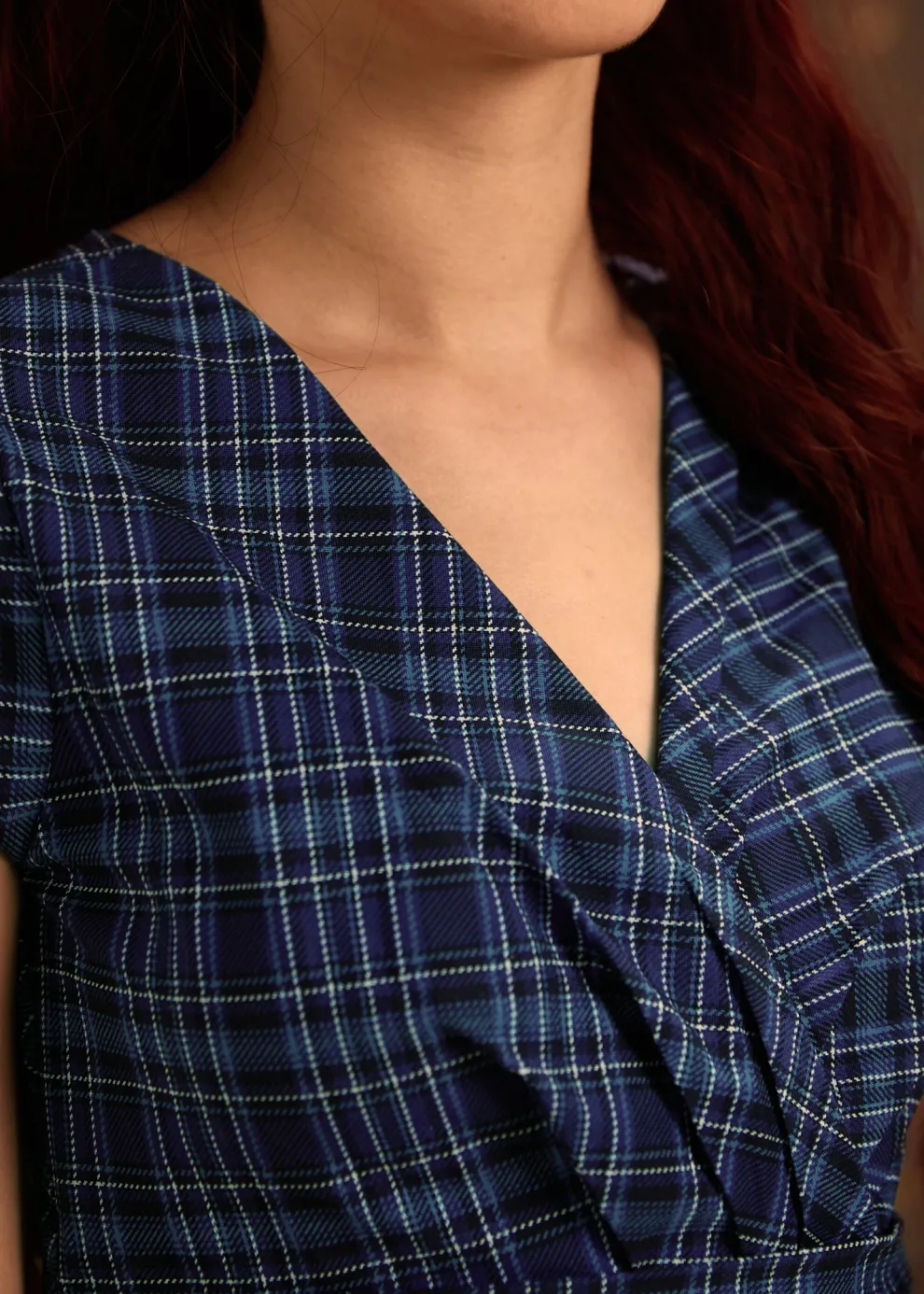 Blue Plaid Greta Dress