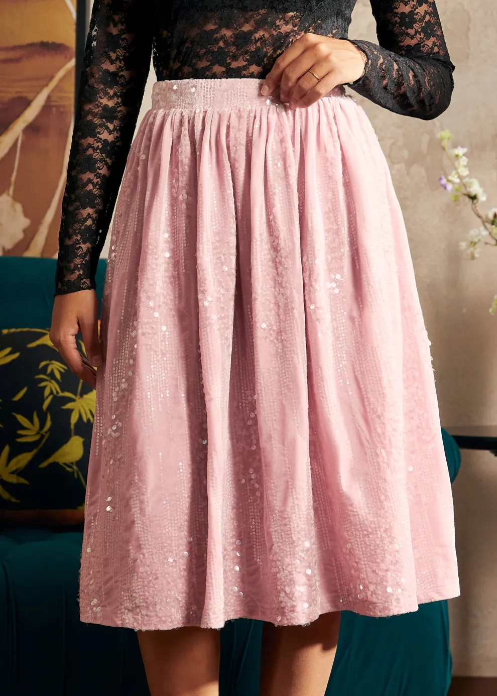 Blush of Dawn Dirndl Skirt
