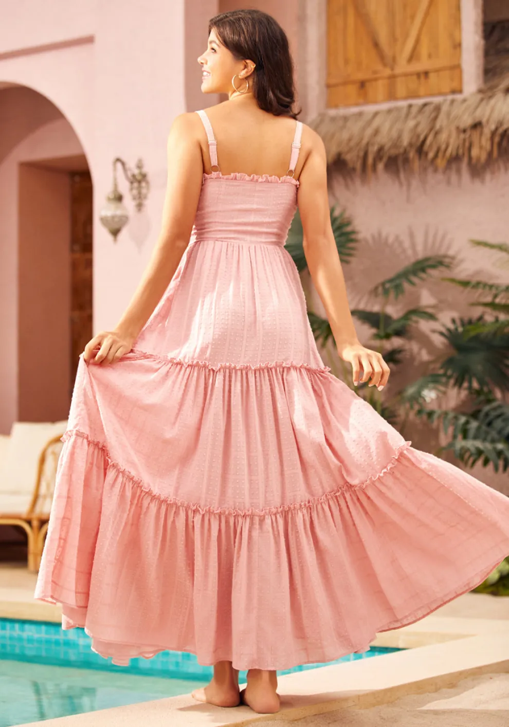 Boho on the Range Smocked Maxi Dress