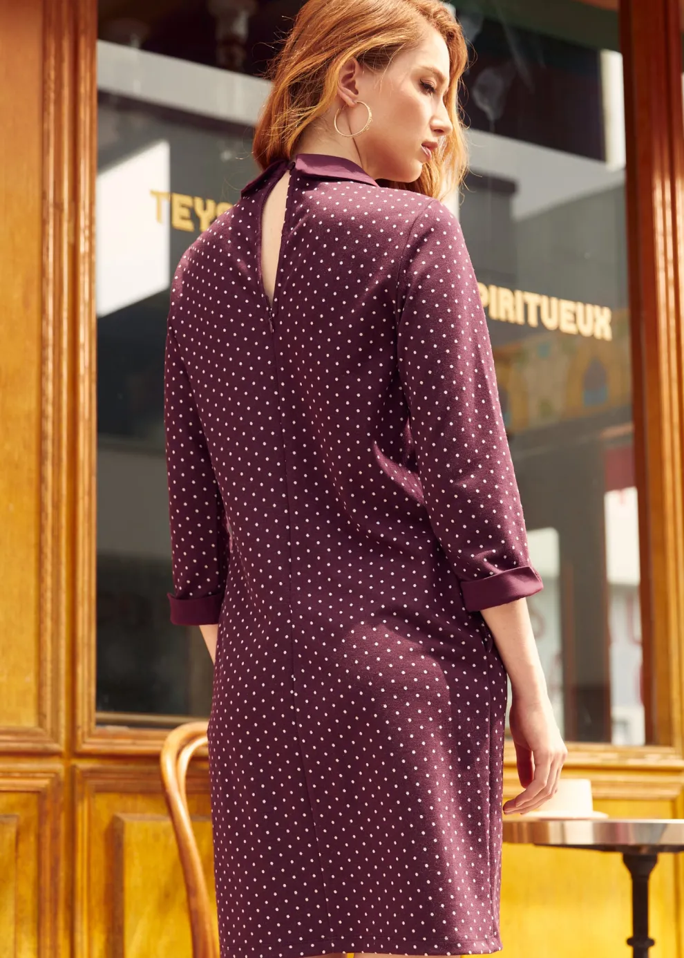 Burn After Reading Collared Shift Dress