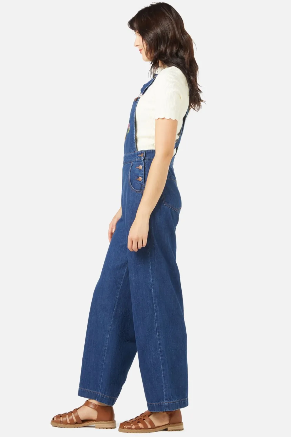 Cat Embroidered Overall