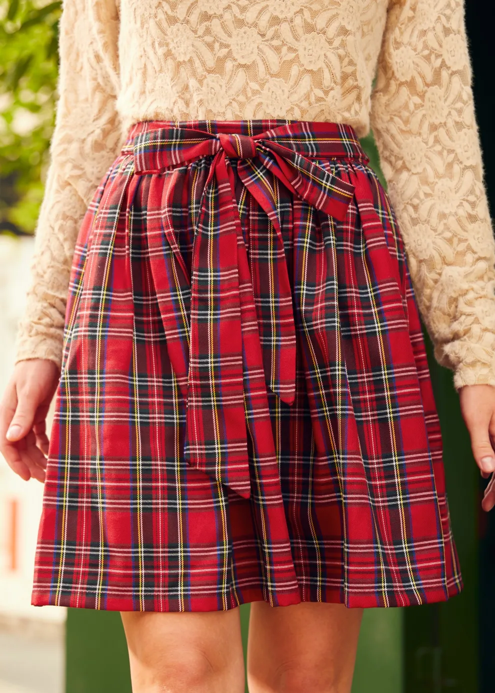 Charmed I'm Sure Bow Dirndl Skirt