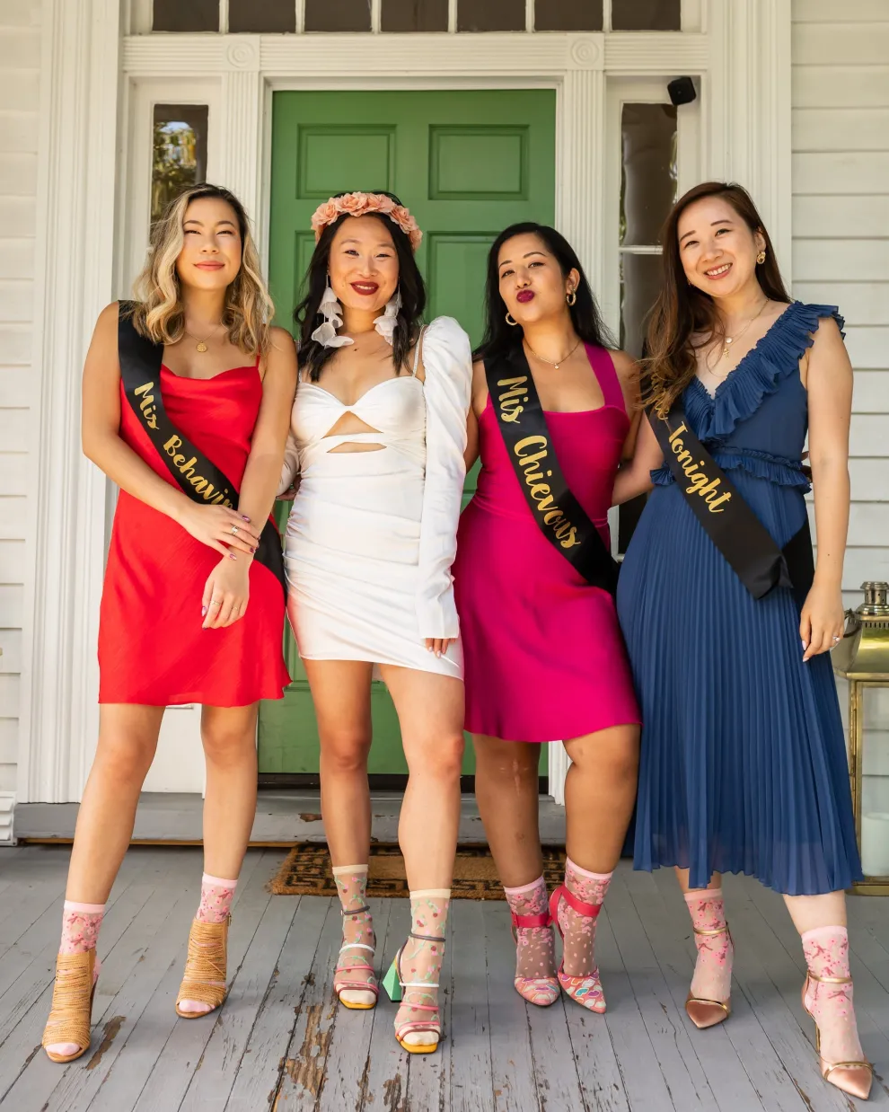 Cherry Blossom Sheer Crew Sock