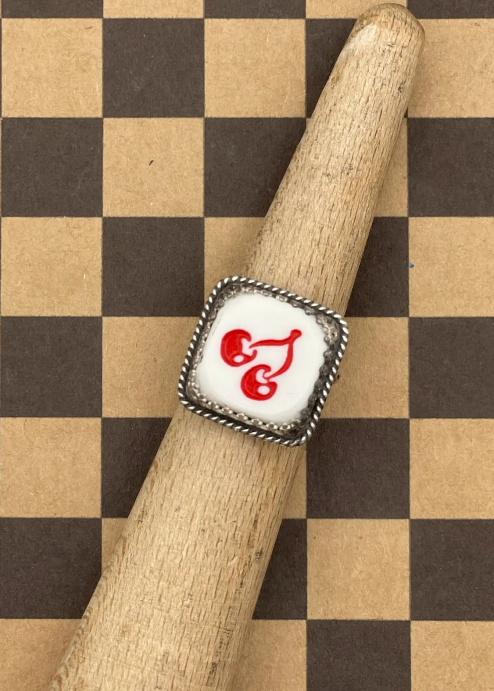 Cherry Slot Machine Dice Ring