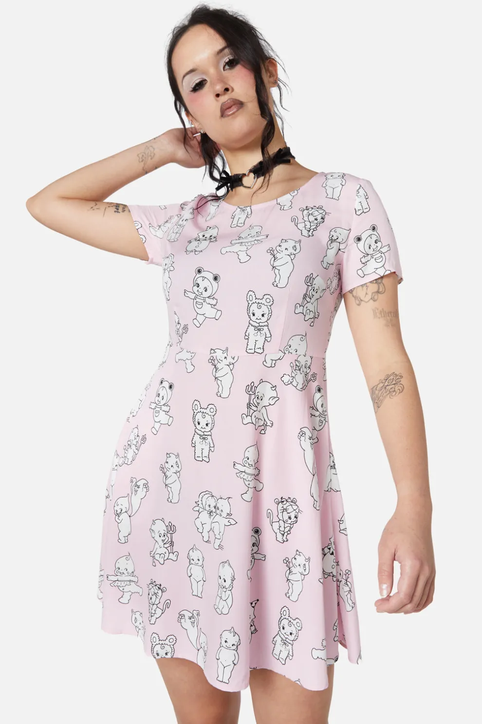 Cherub Face Printed Dress
