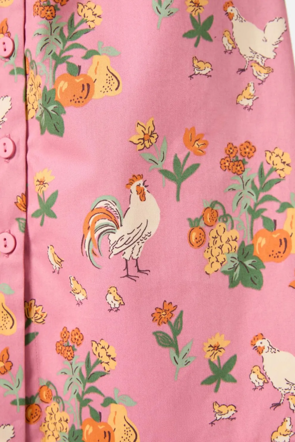 Chickens Mini Shirt Dress