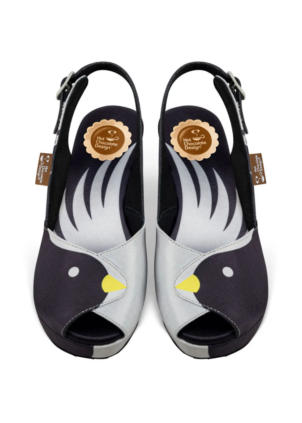 Chocolaticas® Black Birds Women's Sandal