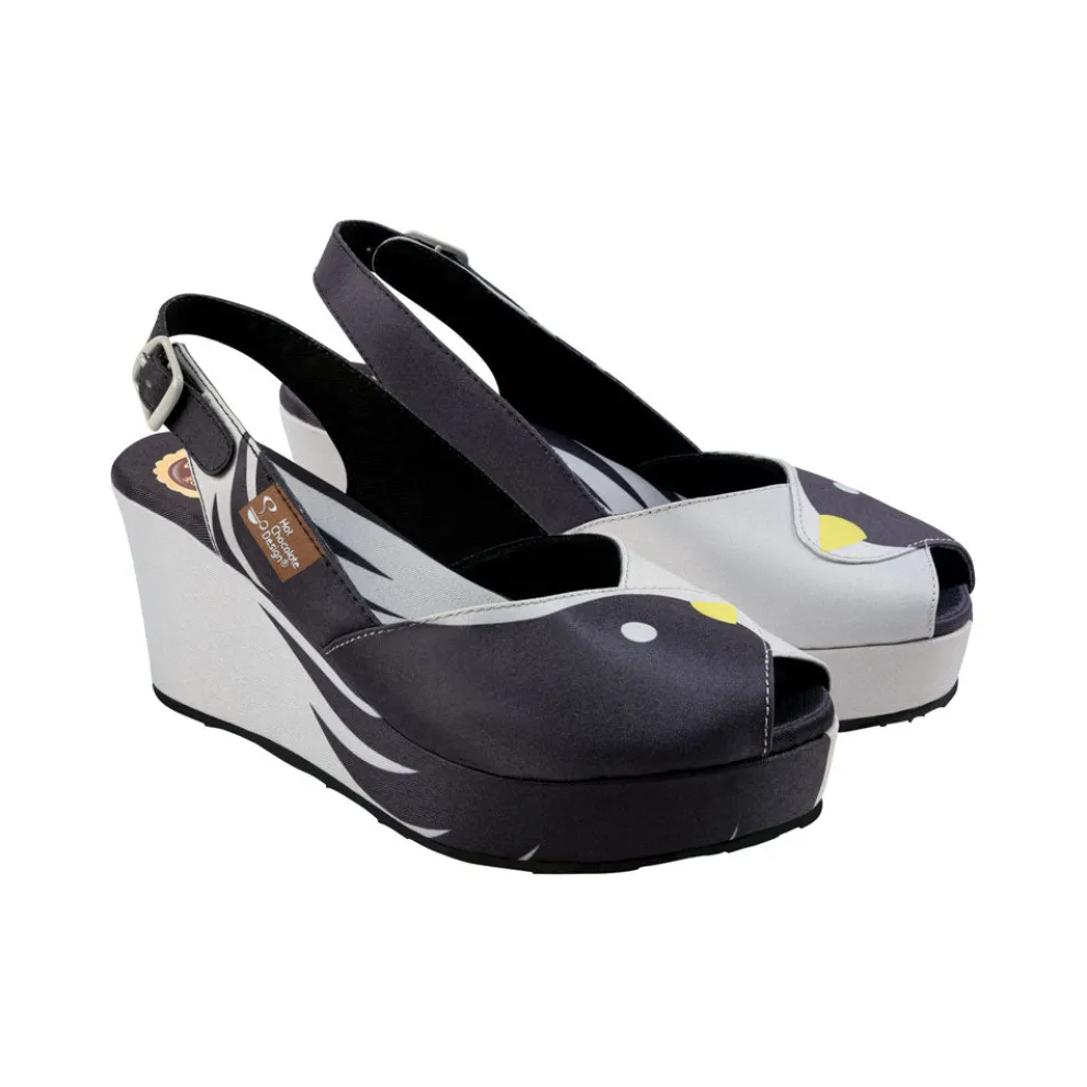 Chocolaticas® Black Birds Women's Sandal