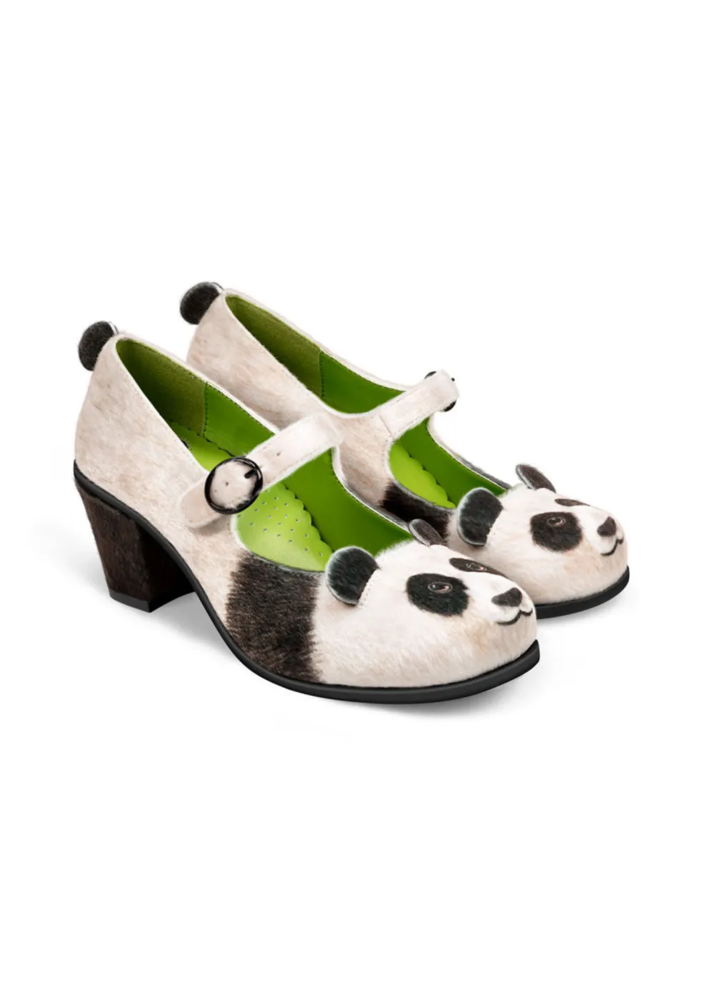 Chocolaticas® Mid Heels Panda Women's Mary Jane Pump