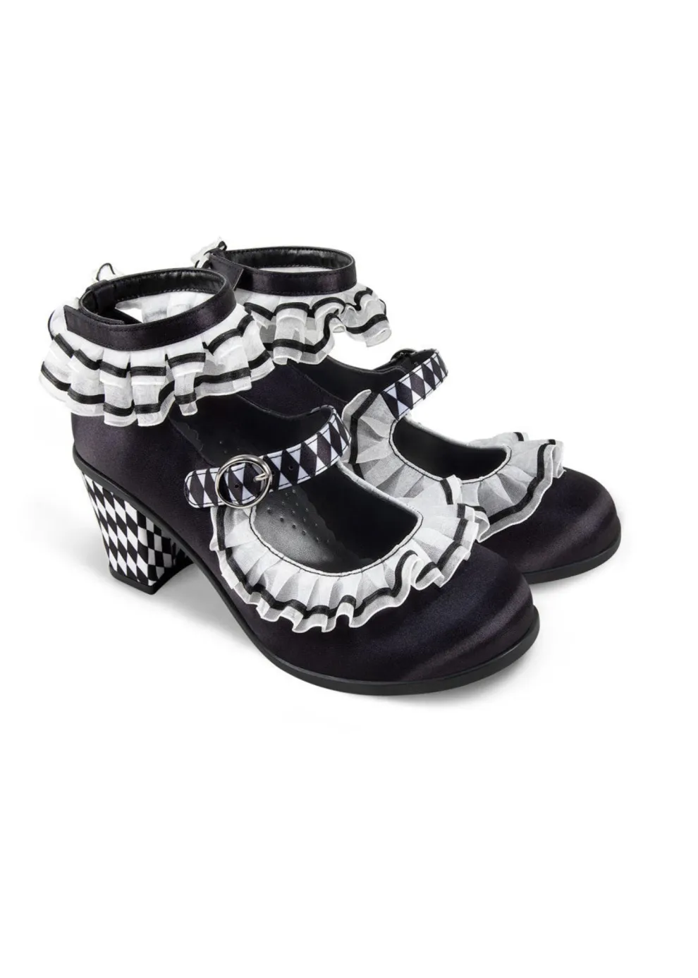 Chocolaticas® Mid Heels Arlequin Women's Mary Jane Pump