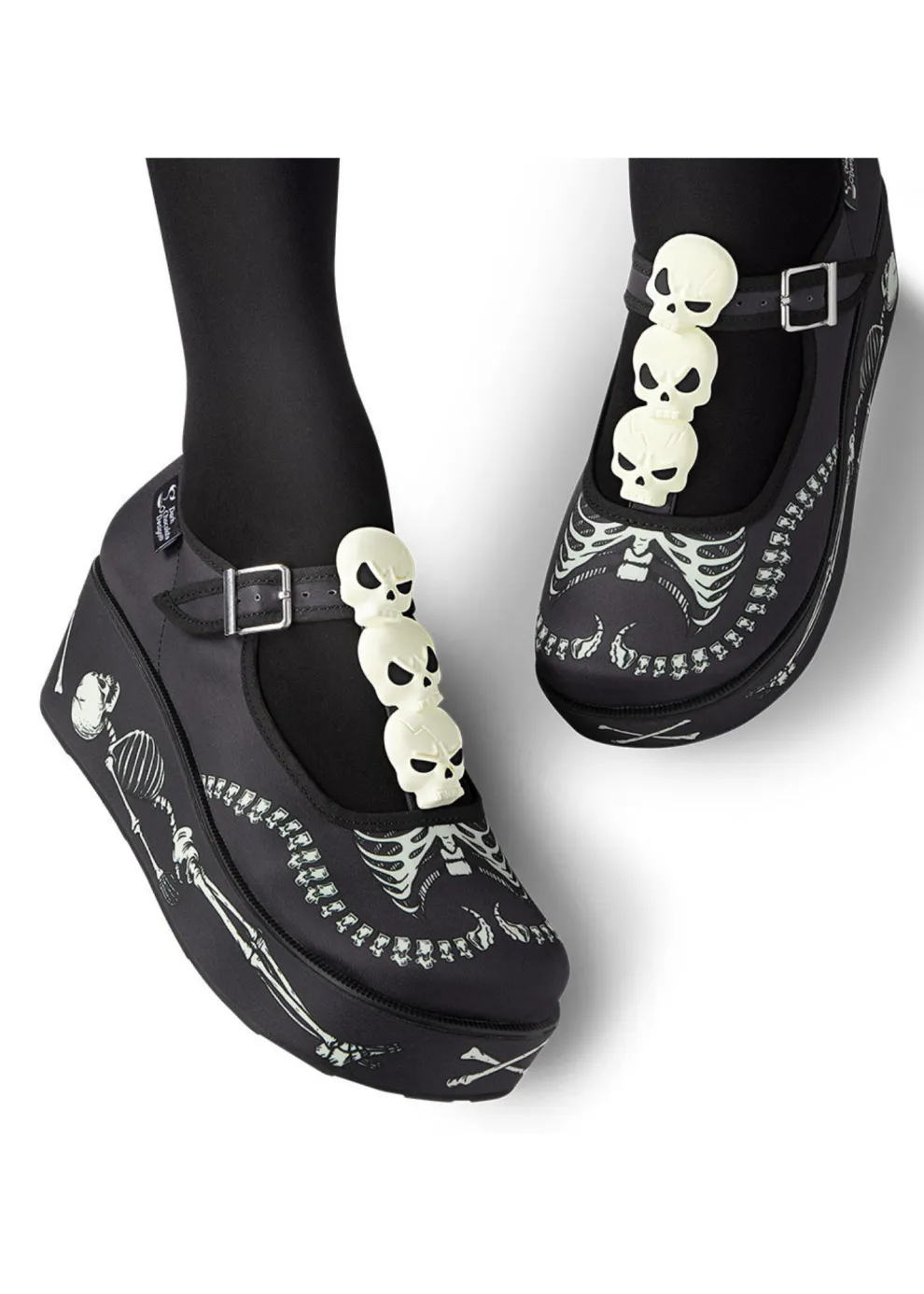 Chocolaticas® Skeletons Under Your Bed Women's Mary Jane Platform