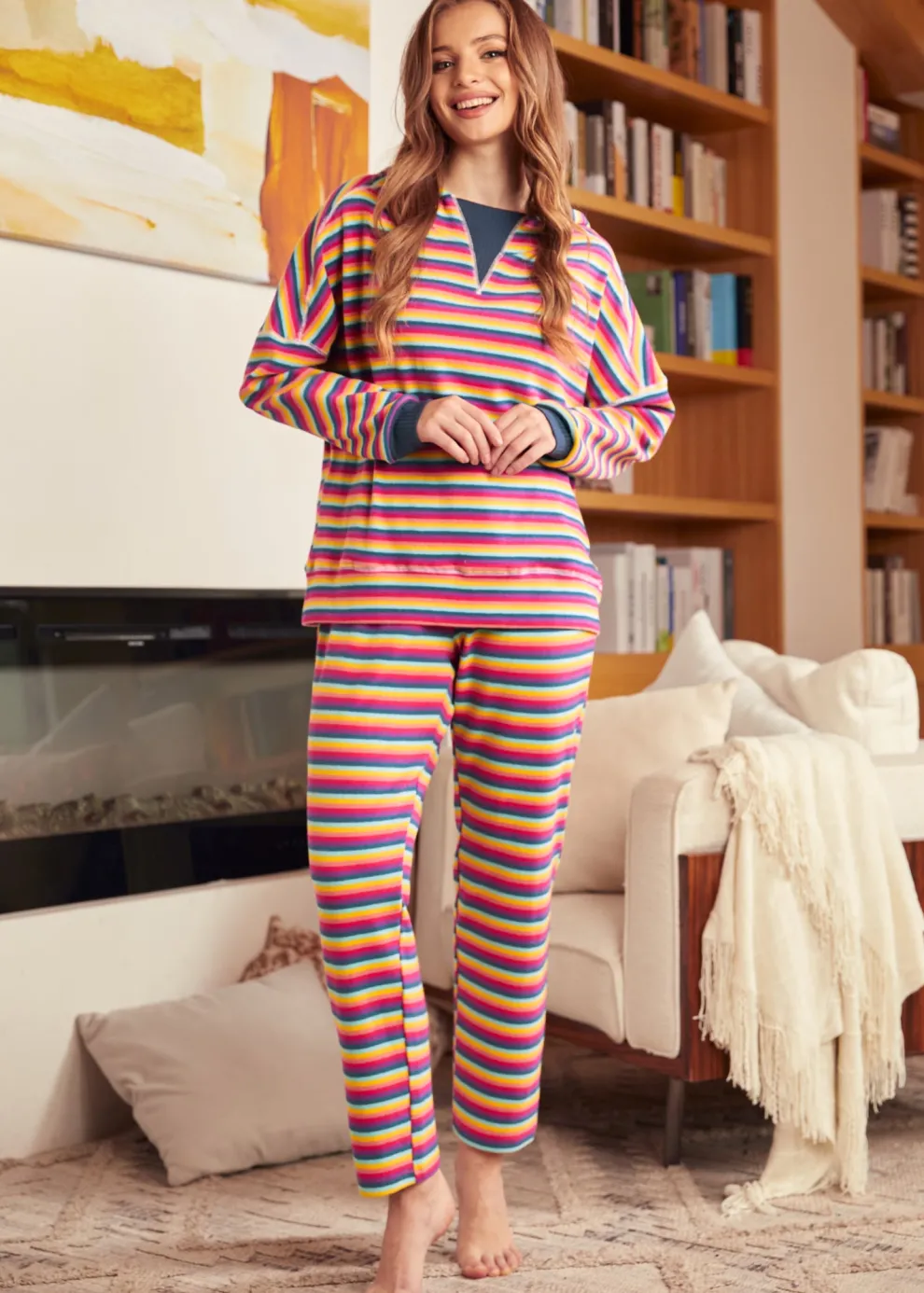 Colorburst Cozy Straight-Leg Pants