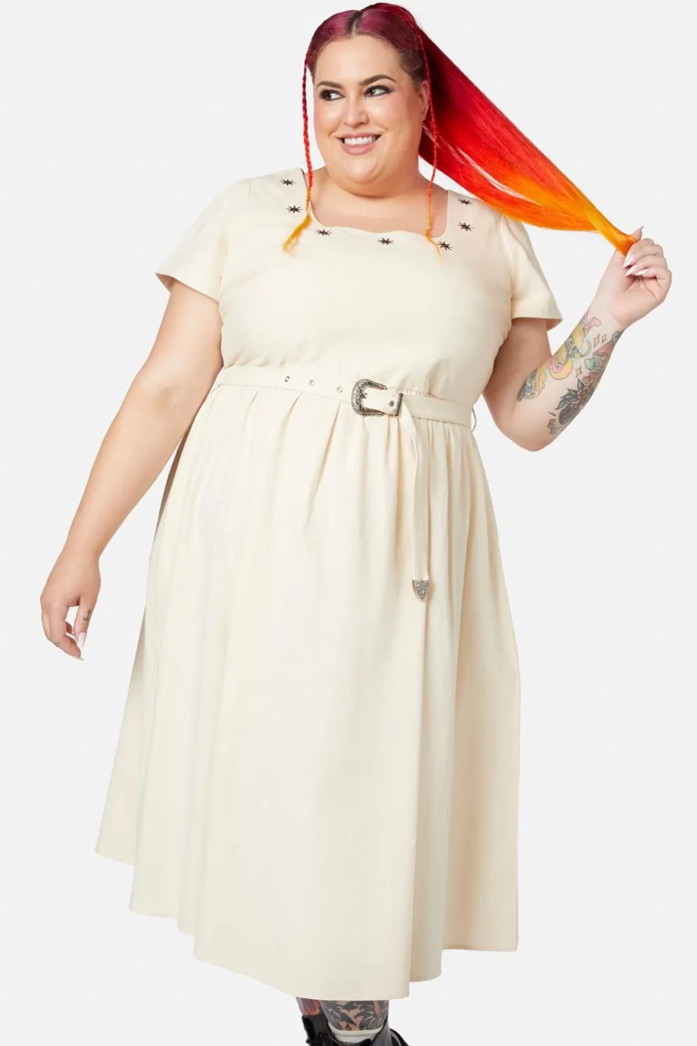 Curve Saloon Midi Dress