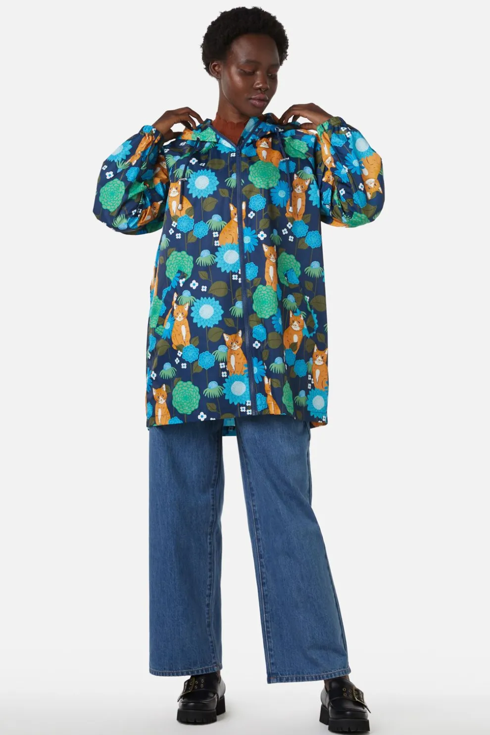 Cute Cats Rain Jacket