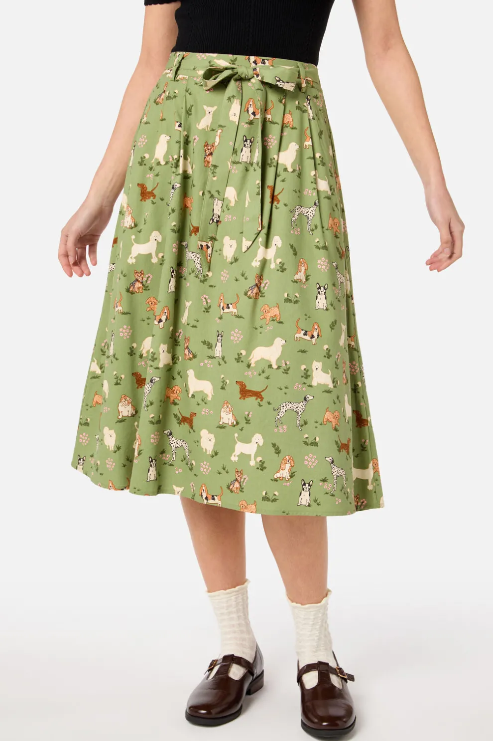 Cute Dogs Midi Skirt