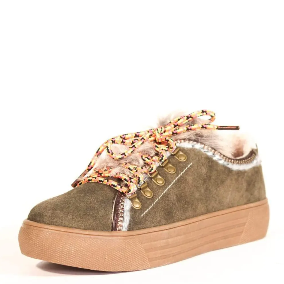 Cyclone Suede Shearling Sneakers