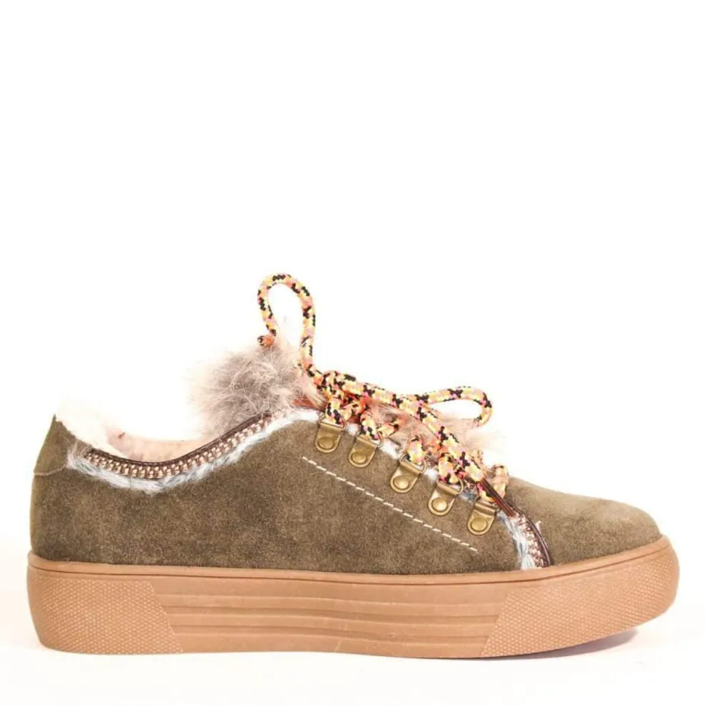 Cyclone Suede Shearling Sneakers