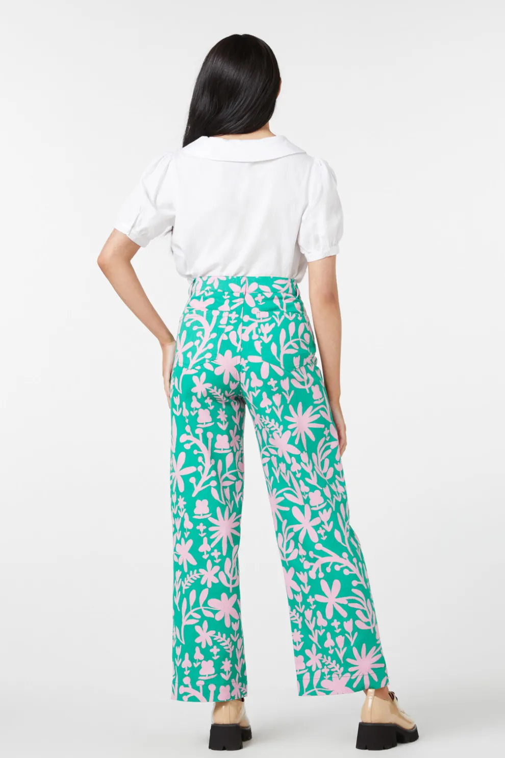 Della Floral Printed Jean