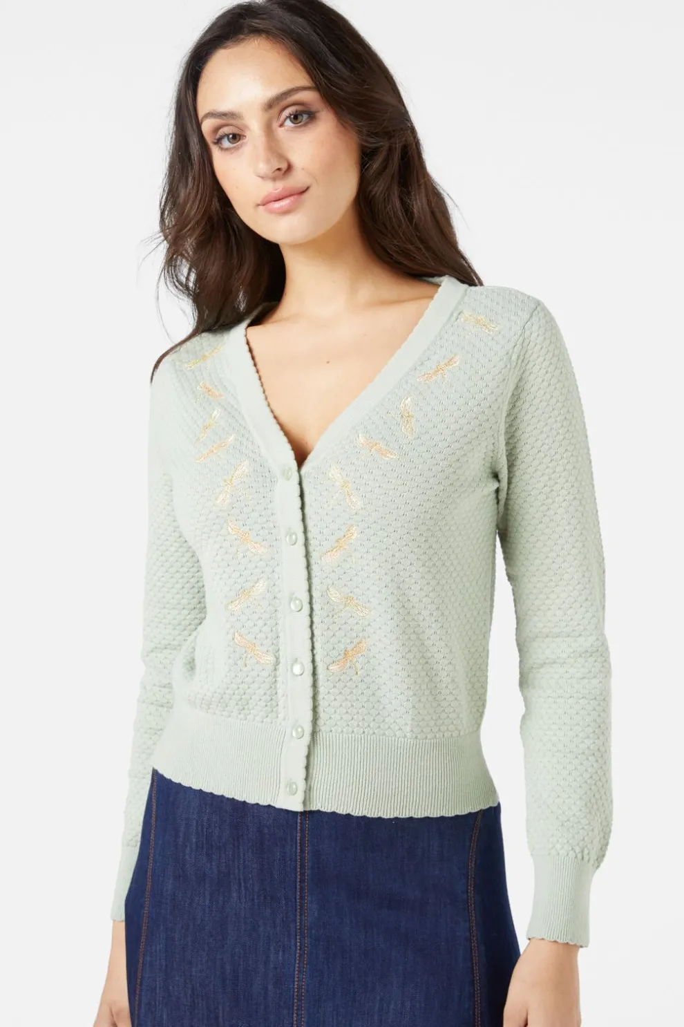 Dragonfly Embroidered Cardigan