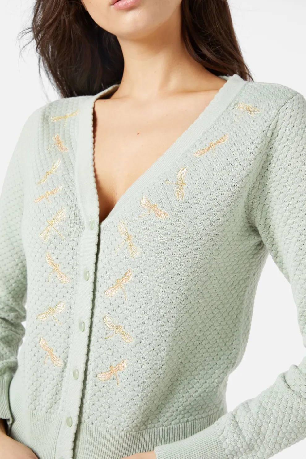 Dragonfly Embroidered Cardigan