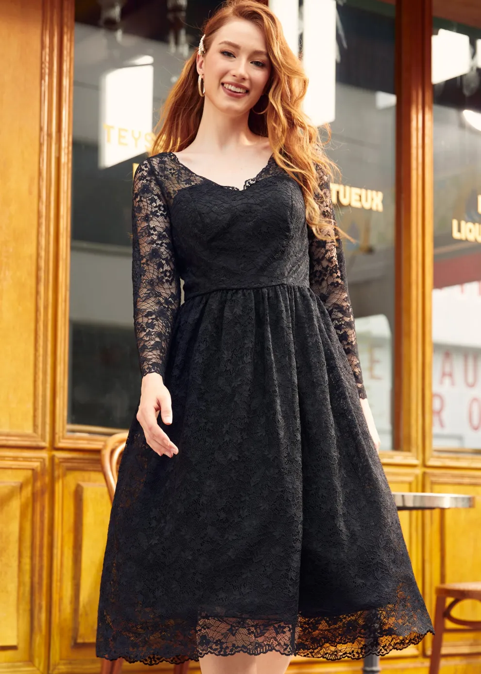 Dramatic Performance Lace Dress