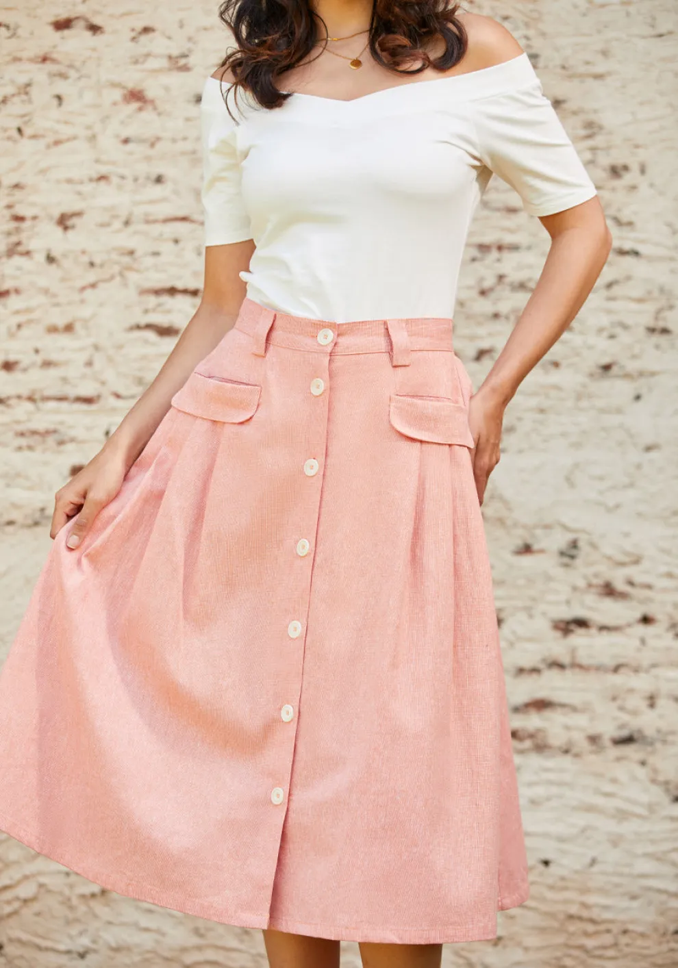 Effortless Feature A-Line Skirt