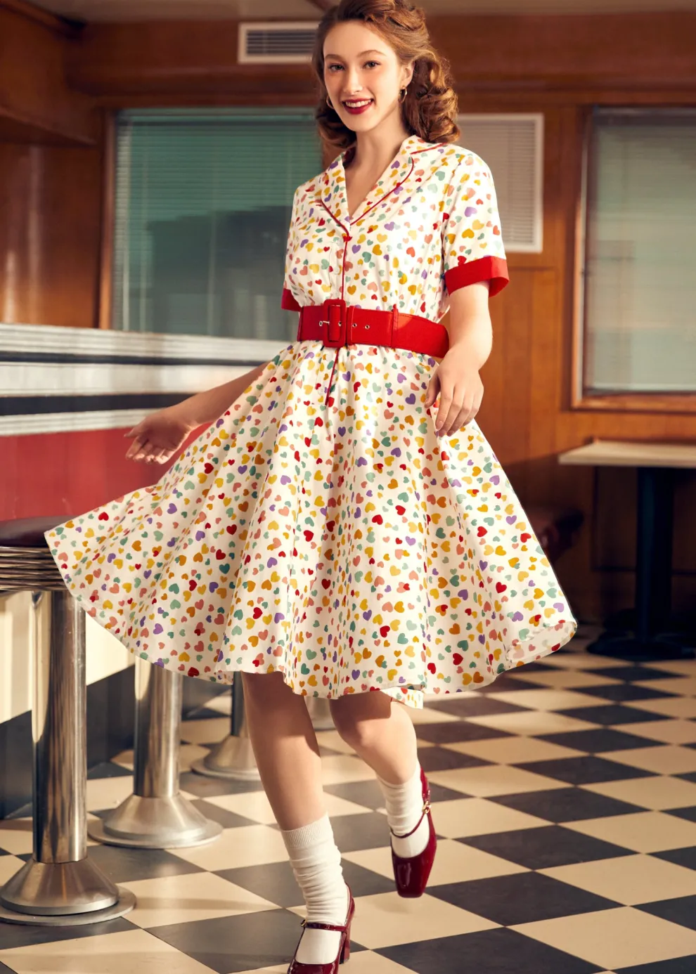 Elegant Epoch Belted Shirtdress