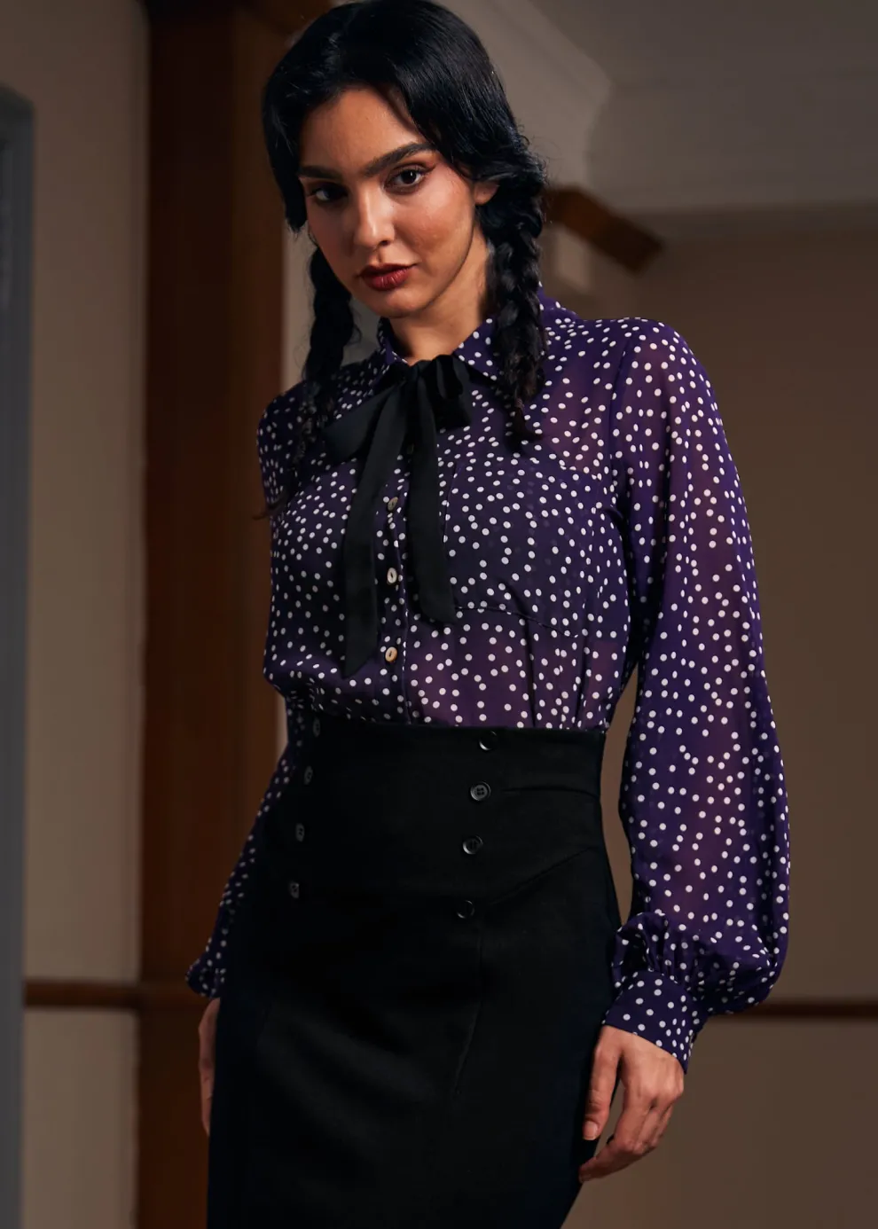 Enchanted Evening Collared Blouse